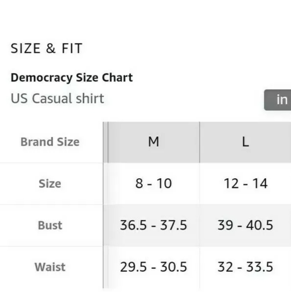 NWT Democracy Casual Camo Shirt Tie Knot Side Comfort - Picture 6 of 7